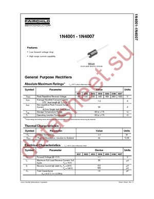 1N4001 datasheet  